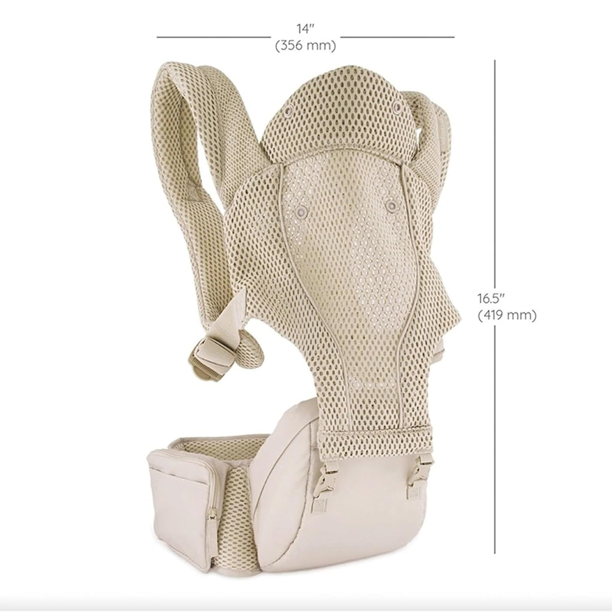 Infantino Hip Rider Airy 5-in-1 Hip Seat Carrier 5.5–20.4kg – Beige