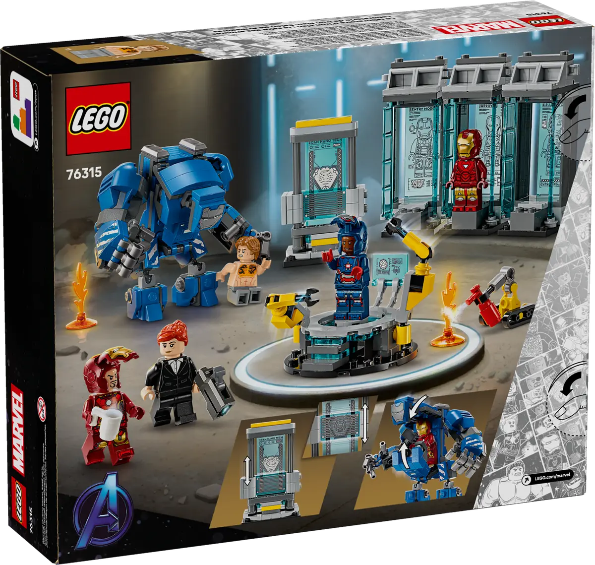 LEGO Marvel Iron Man’s Laboratory: Hall of Armor 384 Pieces Multicolour
