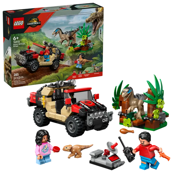 LEGO Jurassic World Raptor Off-Road Escape 6+ 285Pcs 76972