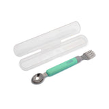 Melii Detachable Spoon & Fork With Case - Blue Spoon Purple Fork