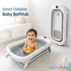 Hopop Smart Foldable Baby Bathtub with Temperature Sensor & Drain Plug One Size – Grey