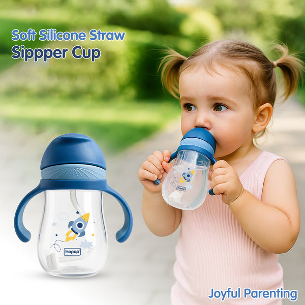 Hopop Soft Silicone Straw Sipper Cup 240ML