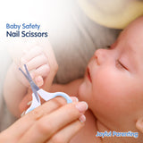 Hopop Rounded-Tip Baby Safety Nail Scissors - Green