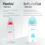 Pigeon Softlatch 2.0 Nursing bottle 240ml - Blue