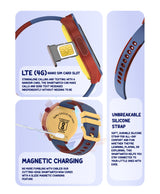 Spiky Cacus 4g Video & Voice Calling Smartwatch with GPS - Blue