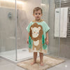 Quad Seven Roaring Cute Lion Hooded Towel Poncho for Kids (2–4 Years) – Soft & Absorbent Beach & Bath Robe