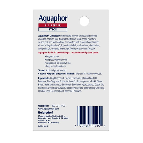 Aquaphor Lip Repair Stick for Dry & Chapped Lips