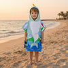 Quad Seven Playful Dolphin Hooded Towel Poncho for Boys (2–4 Years) – Soft Beach Robe with Sunglasses