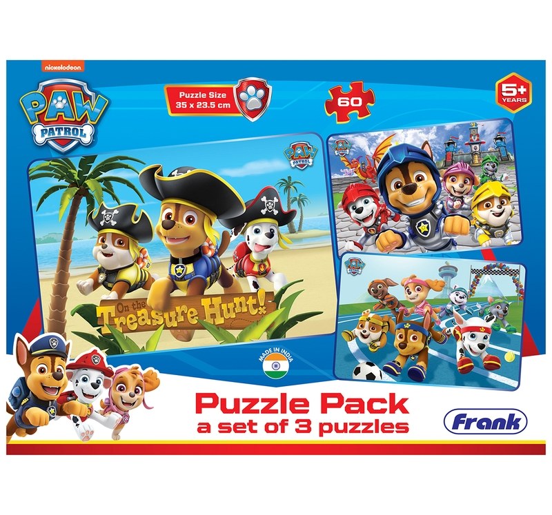 Frank Paw Patrol Puzzle 3 Puzzles In 1 5Y+ 60Pcs