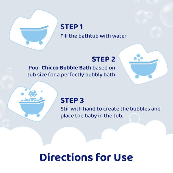 Chicco Bubble Bath with Peach Extracts 300ML 0M+