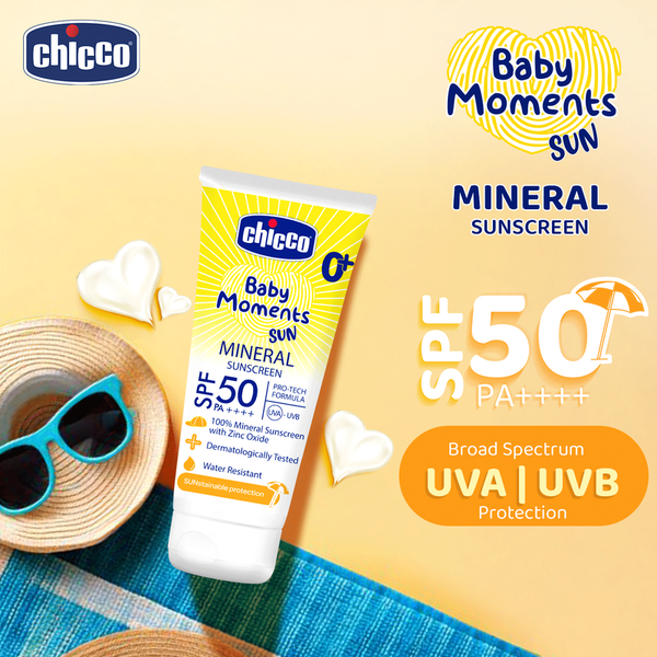 Chicco Baby Moments Mineral Sun Cream SPF 50 75g 0M+