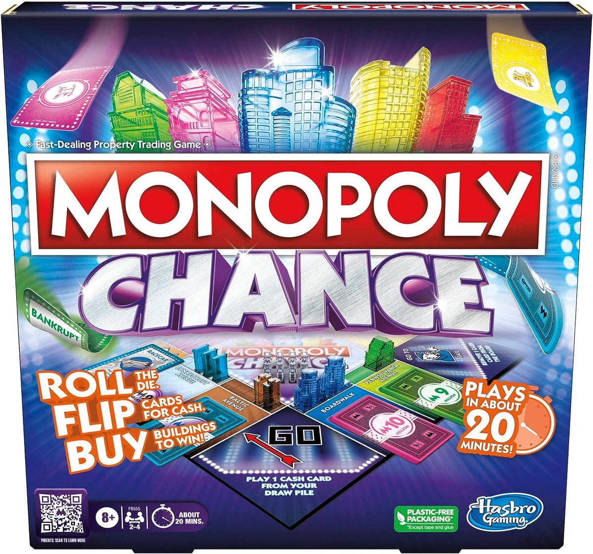 Hasbro Gaming Monopoly Chance Fast-Paced Board Game 8Y+ Multicolor