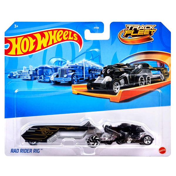 Hot Wheels Track Fleet, 1:64 Scale Die-Cast Toy Vehicle, Combined Cab & Trailer That Works on Tracks - Assorted (Pack 1)