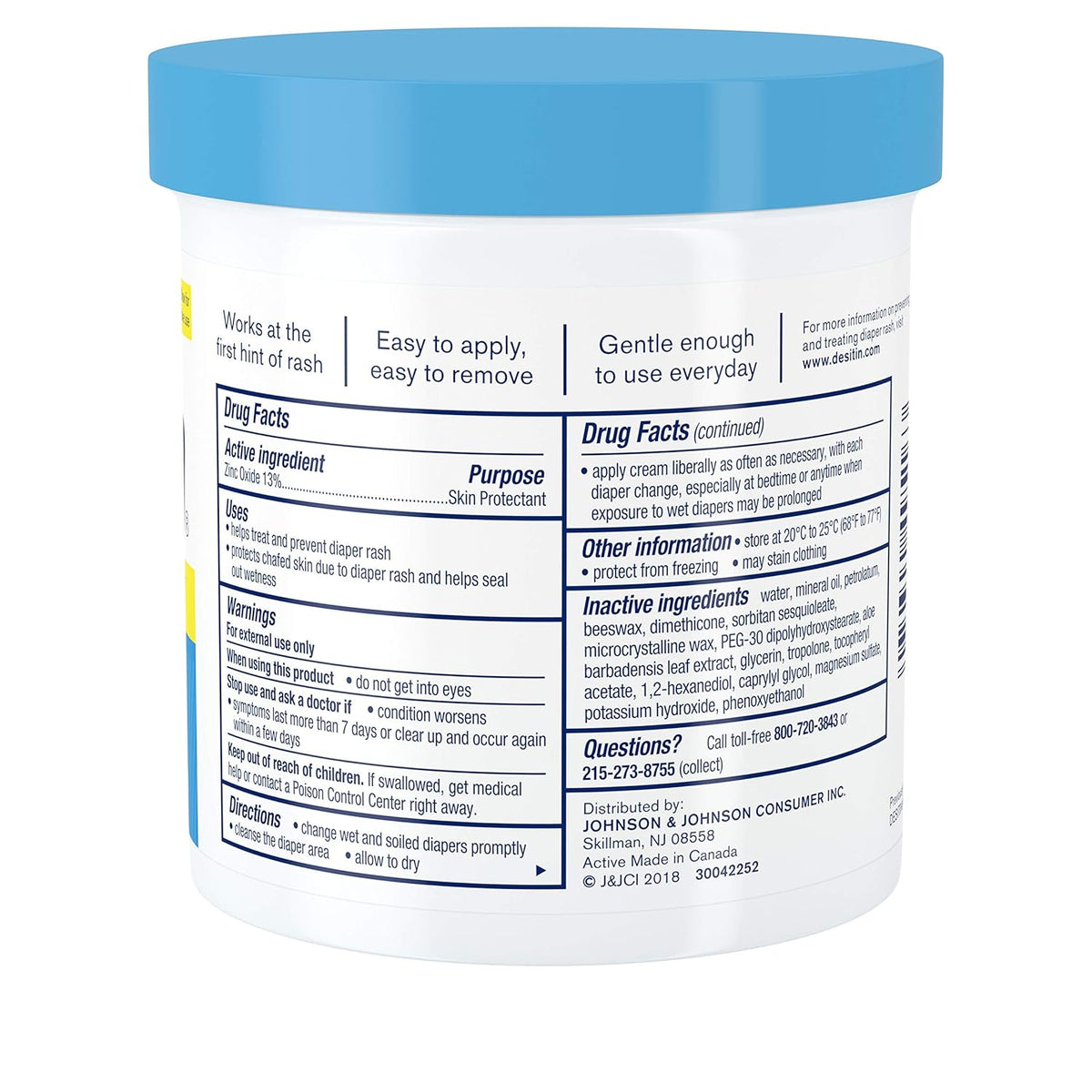 Desitin Daily Defense Diaper Rash Cream With Zinc Oxide - 16 Oz (454G)