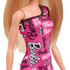 Barbie Fashion Doll With Straight Blonde Hair Wearing Removable Pink Dress & Shoes