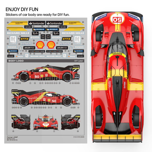 Rastar Remote Control Car 1/14 Scale Ferrari 499P