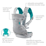 Infantino Carrier Flip 4-in-1 Light & Airy Convertible Light Gray