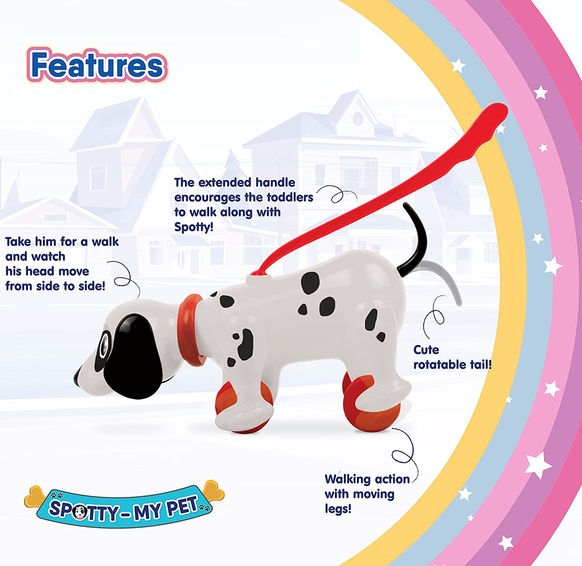 Giggles Spotty My Pet Pull Along Toy 18M+ – Multicolor
