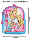 Striders School Bag for Kids Barbie 14" - Asorted Print