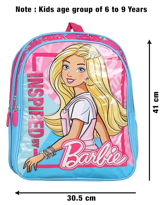 Striders School Bag for Kids Barbie 14" - Asorted Print