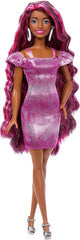 Barbie Fun & Fancy Hair Doll – Colorful Black Hair & Shimmery Pink Dress