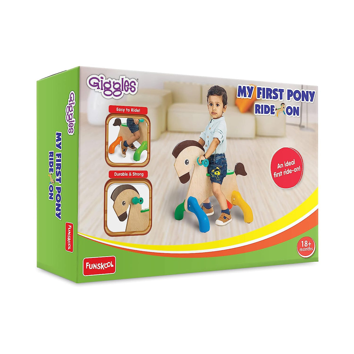 Giggles My First Pony Ride-On Toy 18M+ – Multicolor