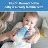 Dr. Brown’s Milestones Narrow Sippy Spout Bottle with Silicone Handles, 8oz/250mL, 6m+, Lt Blue & Lt Gray, 2-Pack
