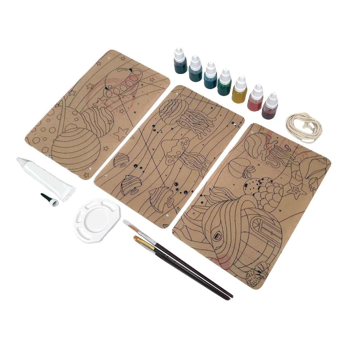 Handycrafts Glass Painting Deluxe 7-Color Set 6Y+ – Multicolor