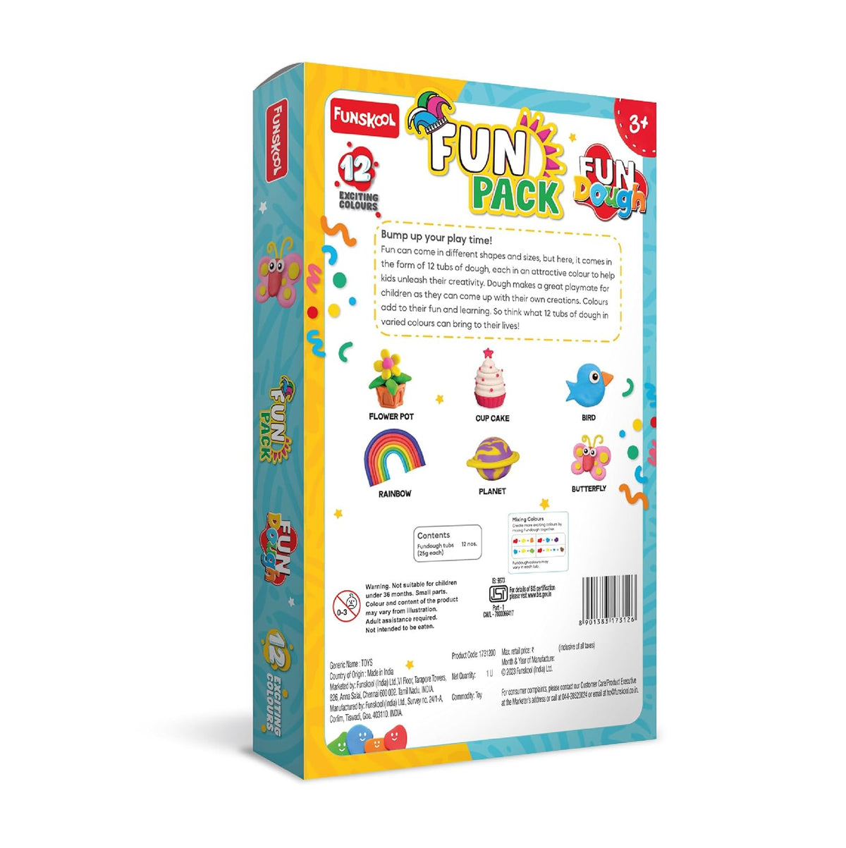 Dough Set Funskool Fundough Fun Pack 12 Tubs – Multicolour