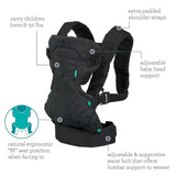 Infantino Carrier Flip 4-in-1 Light & Airy Convertible Black Denim