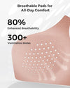 Momcozy 4 in 1 Hands-Free Pumping Bra with Fixed Padding XL Oyster Pink
