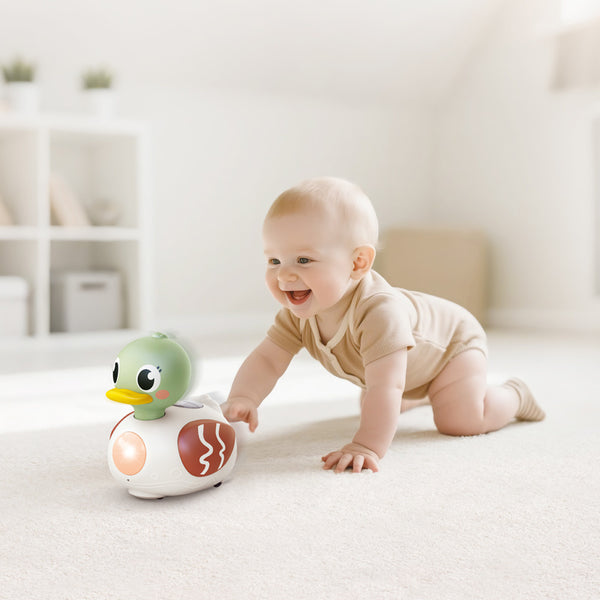 HOLA HE9975 Crawl Learning & Soothing Duck Interactive Toy – 6+ Months