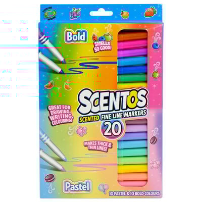 Scentos Scented Fine Line Markers: Pack of 20
