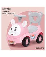 Dash Funride Rabbit Face Manual Push Ride-On 50.8 × 30.48 × 38.1 cm Pink