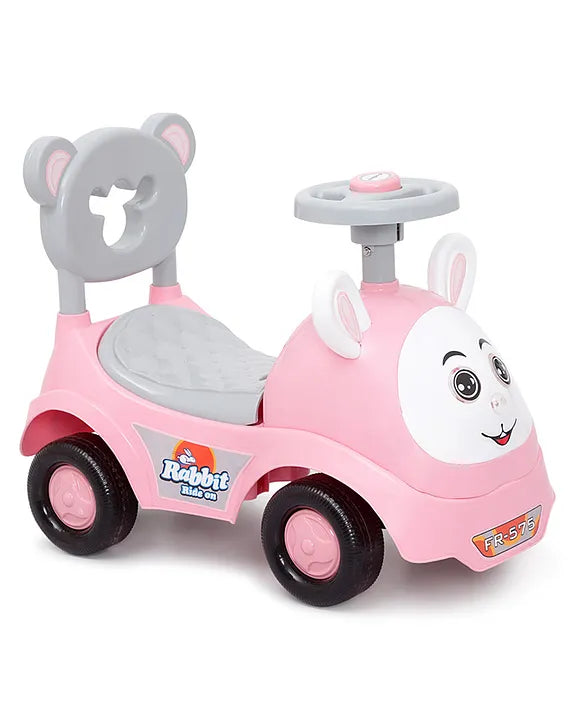 Dash Funride Rabbit Face Manual Push Ride-On 50.8 × 30.48 × 38.1 cm Pink