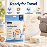 Hopop Disposable Baby Bibs Standard Size Multicolour