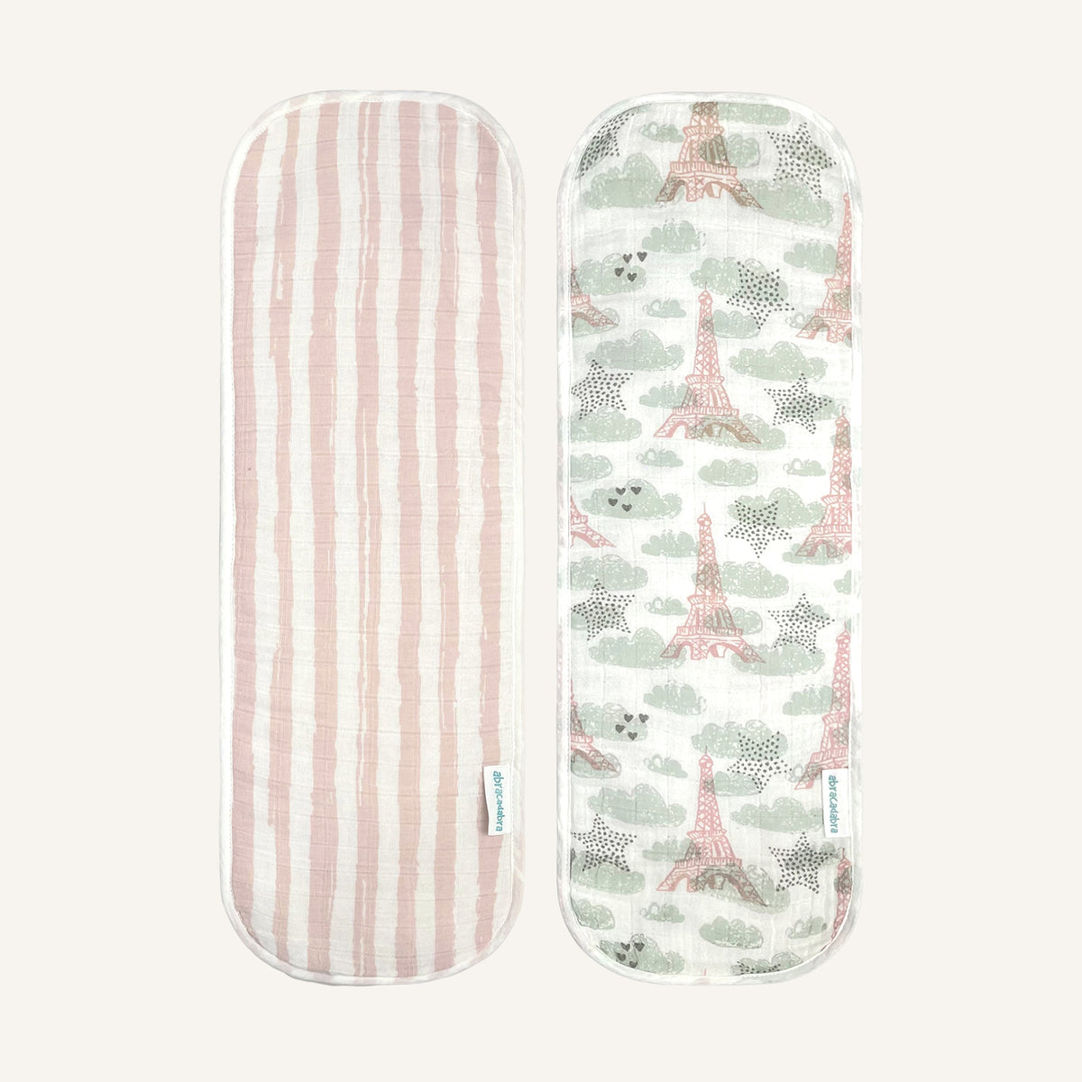Abracadabra Muslin Burp Pads Set of 2 – Eiffel Tower