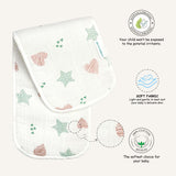 Abracadabra Muslin Burp Pad - Stars & Hearts