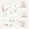 Abracadabra Muslin Burp Pad - Stars & Hearts