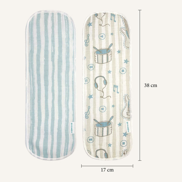 Abracadabra Muslin Burp Pad - Rockstar