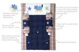Abracadabra Gadda Set With Two Bolsters - Crocodile