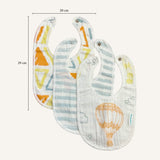 Abracadabra Hot Air Balloon Cotton Muslin Bibs – Pack of 3