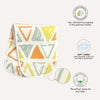 Abracadabra Muslin Burp Pad -Triangles