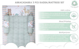 Abracadabra Gadda Set With Two Bolsters - Bambi & Friends