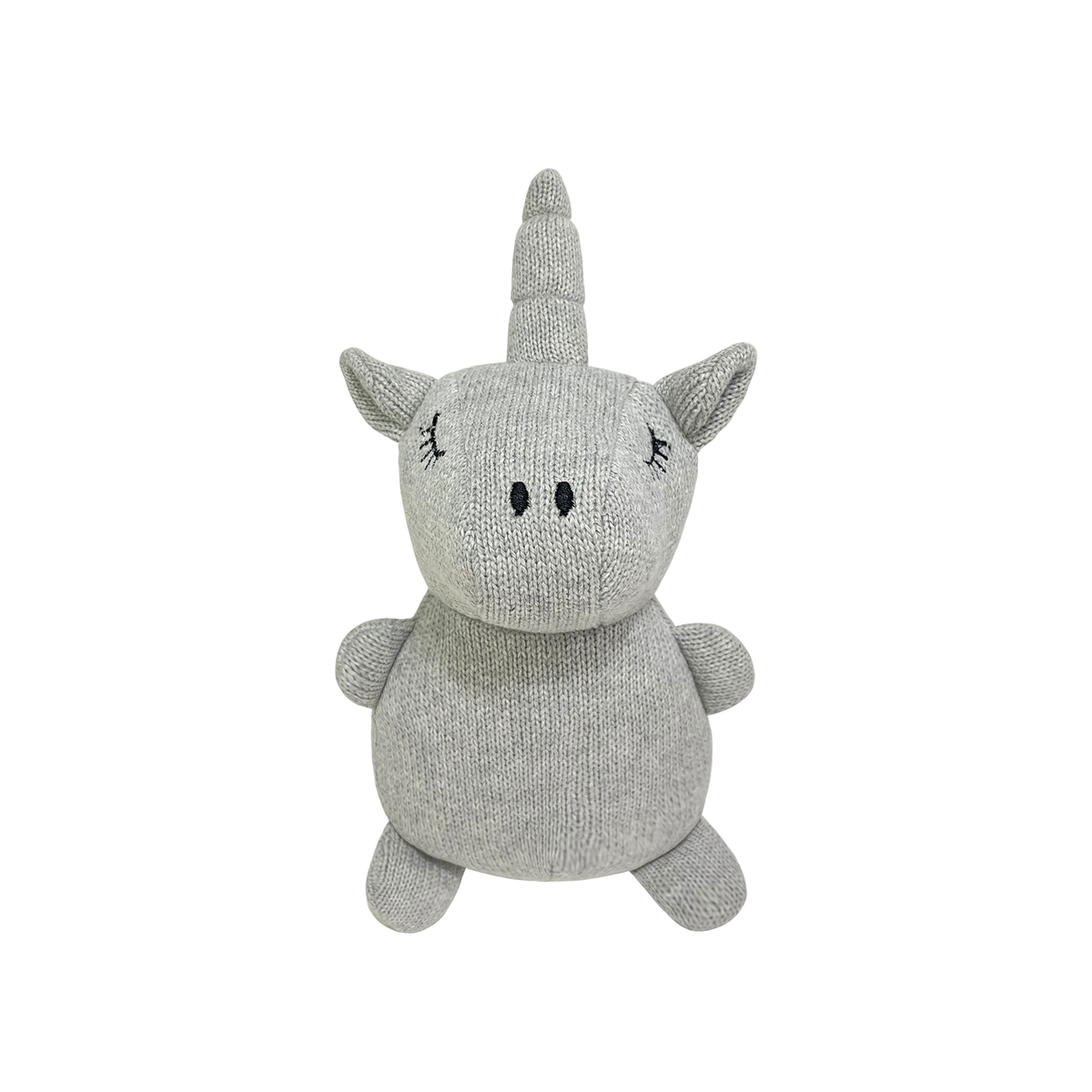 Abracadabra Luna the Unicorn Knitted Toy – Grey