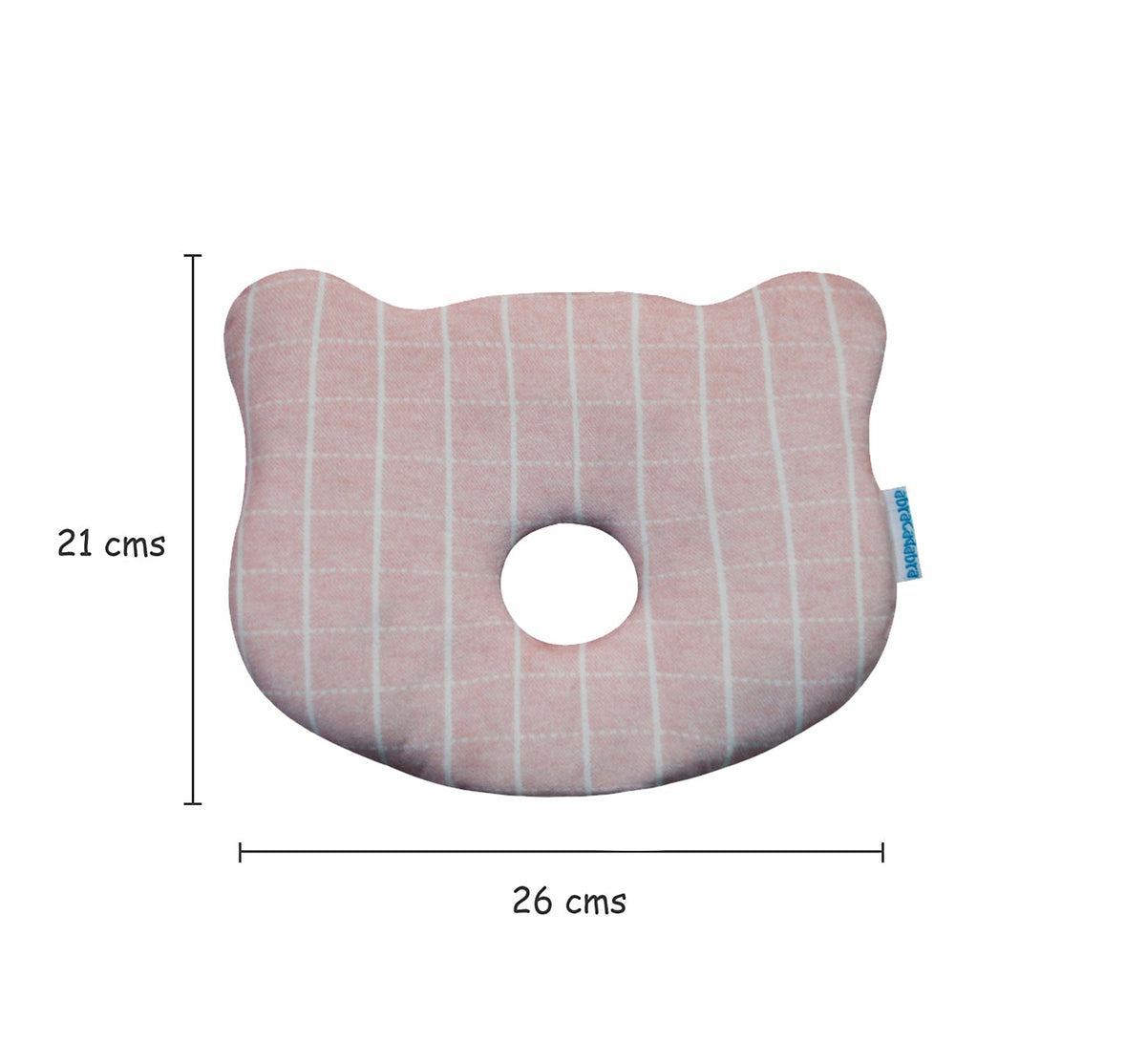 Abracadabra Memory Foam Baby Pillow – Pink Check