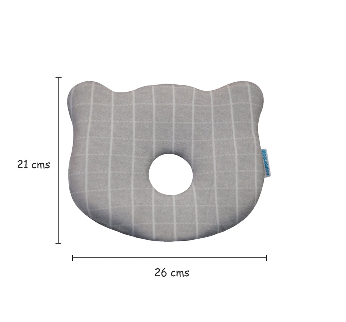 Abracadabra Memory Foam Baby Pillow – Grey Check