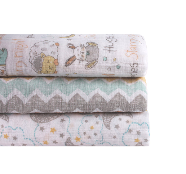 Abracadabra Swaddles (Set Of 3) - Sleepy