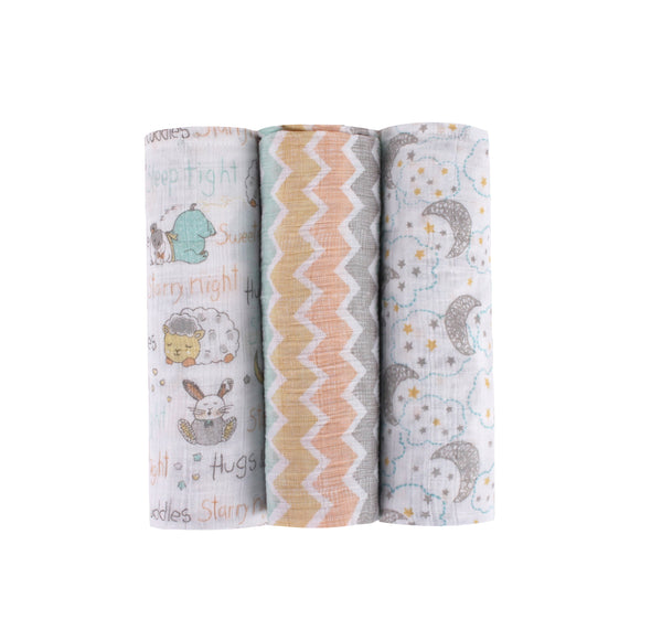 Abracadabra Swaddles (Set Of 3) - Sleepy