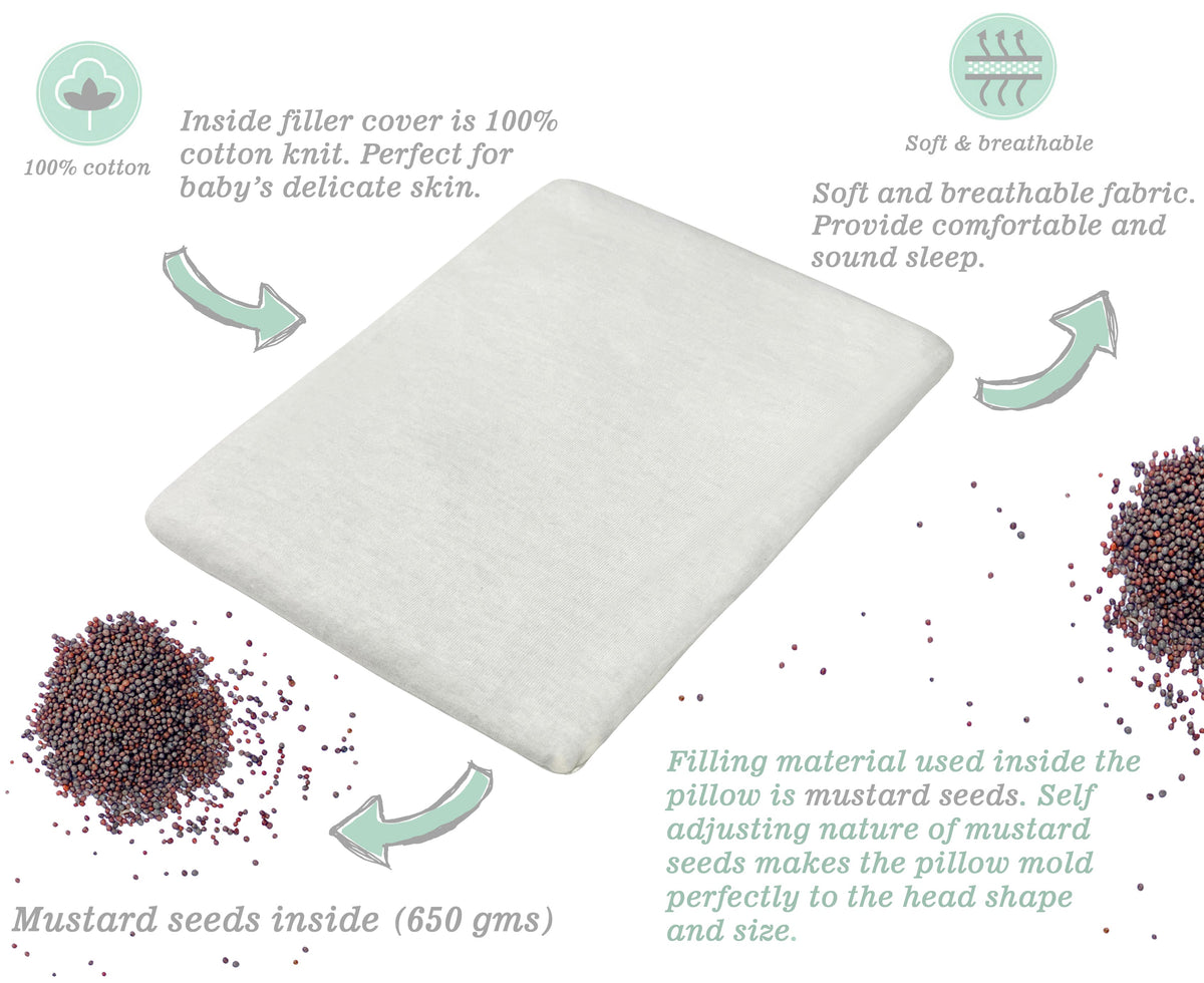 Abracadabra Rai Mustard Seed Baby Pillow – Savanna